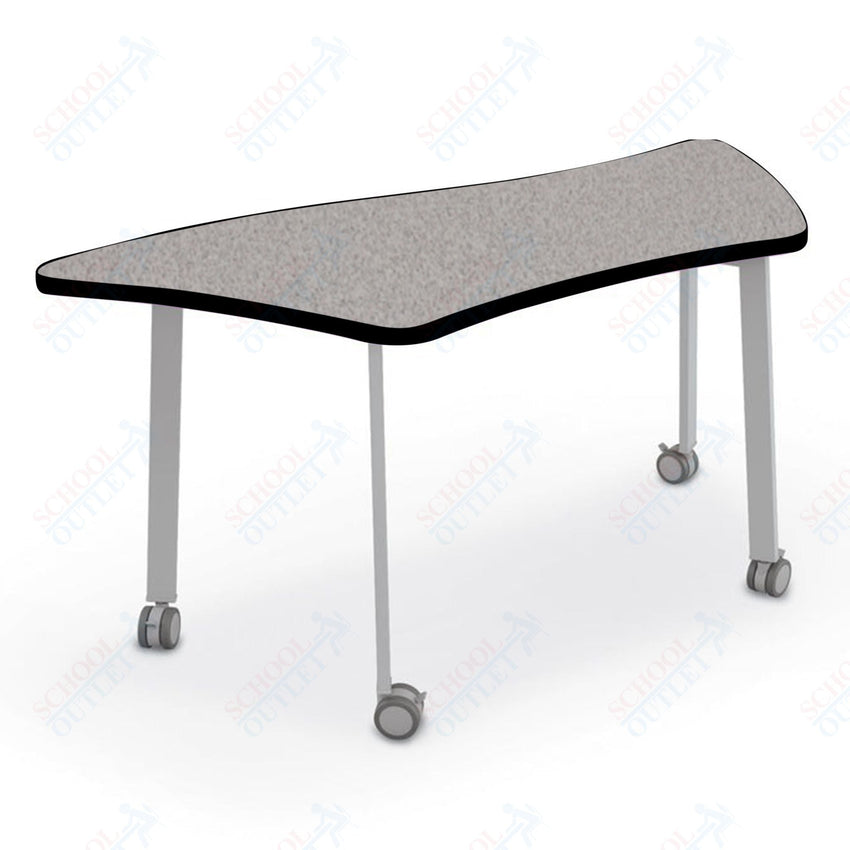 Mooreco Akt Table – Wavy Trapezoid, Laminate Top, 29" Height - SchoolOutlet