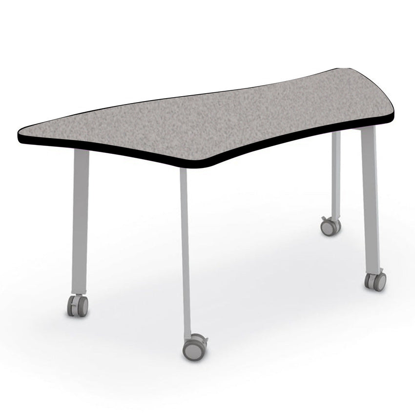 Mooreco Akt Table – Wavy Trapezoid, Laminate Top, 29" Height - SchoolOutlet