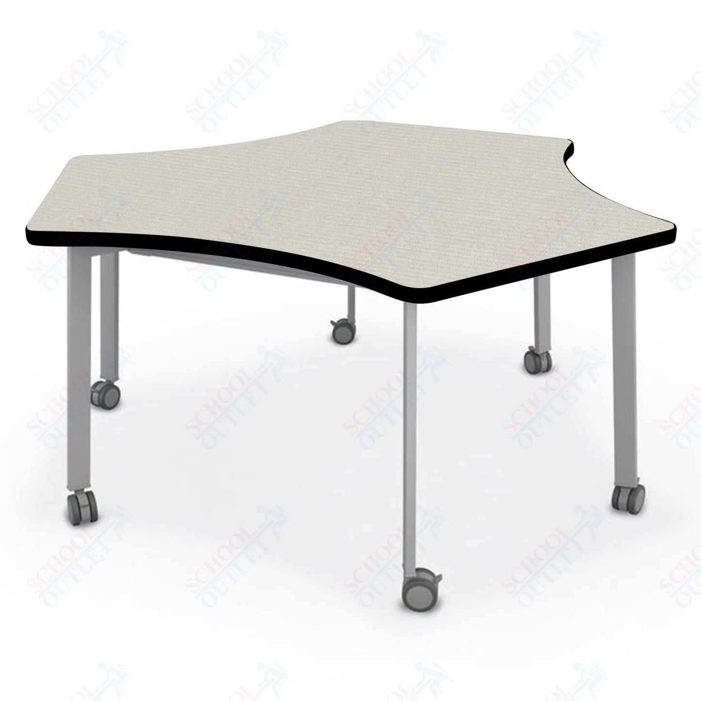 Mooreco Akt Table – Wavy Cog, Laminate Top, 29" Height - SchoolOutlet