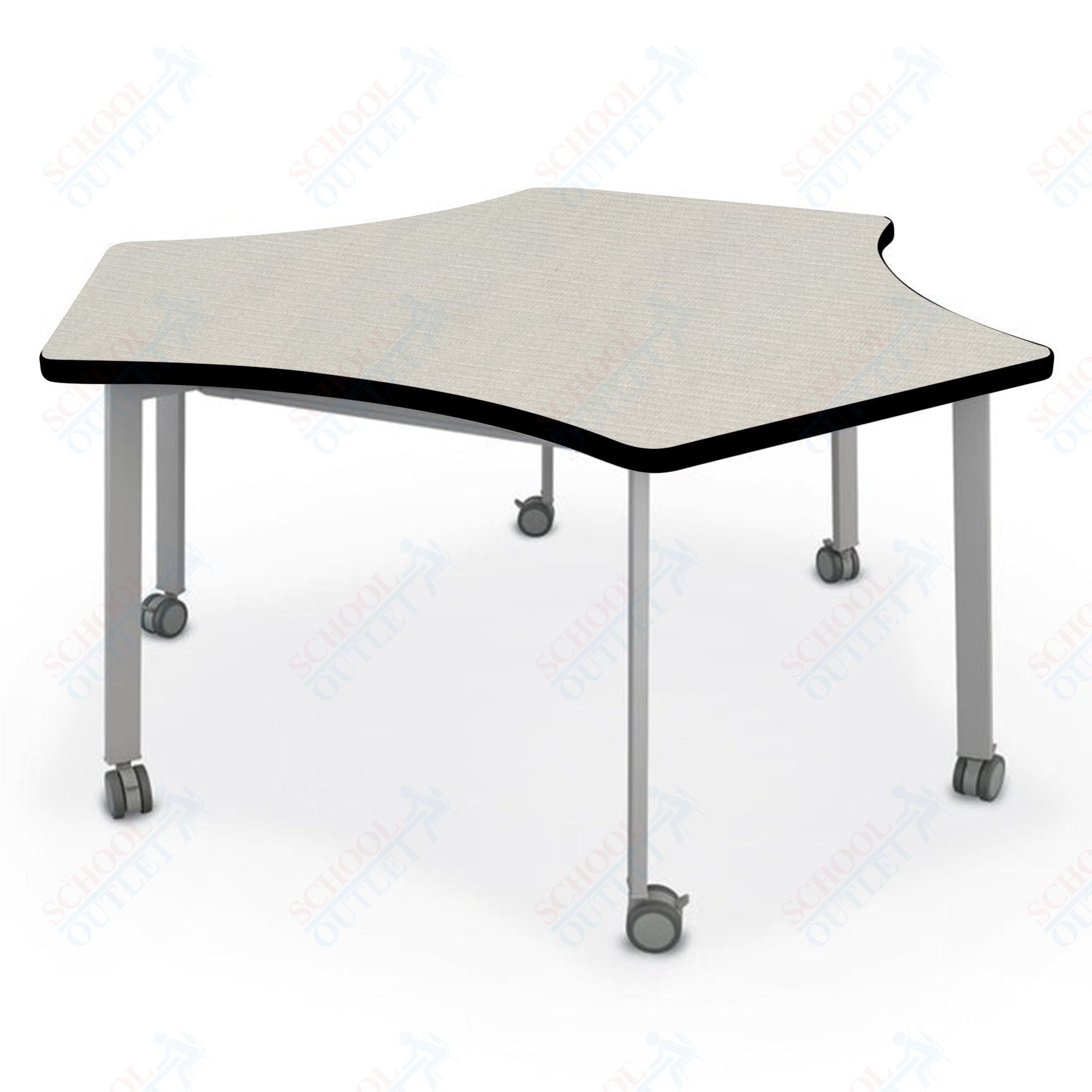 Mooreco Akt Table – Wavy Cog, Laminate Top, 29" Height - SchoolOutlet