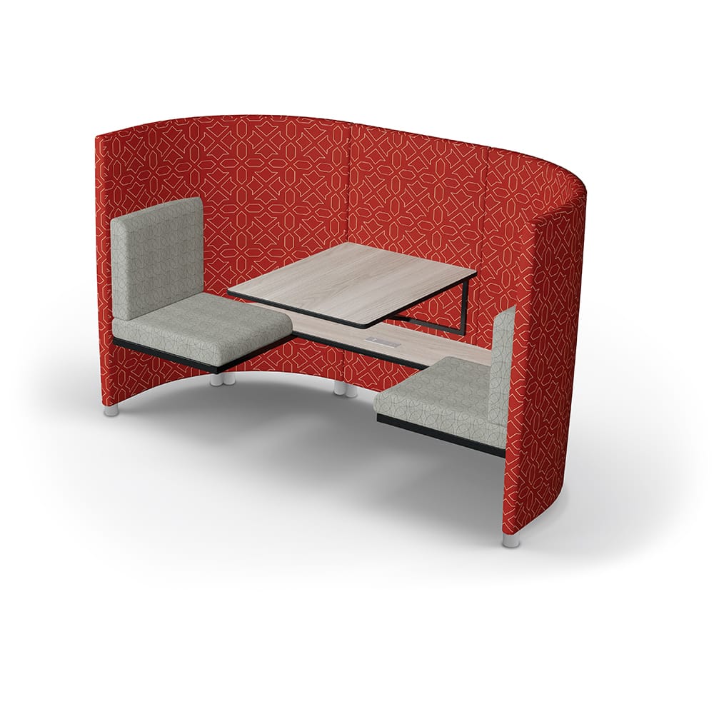 Mooreco Double Seat Privacy Pod - 62" H - Tall with Power (MOR - SG.DPP.UPP.793662.P.X.X - XXXX - XXXX - Grade2) - SchoolOutlet