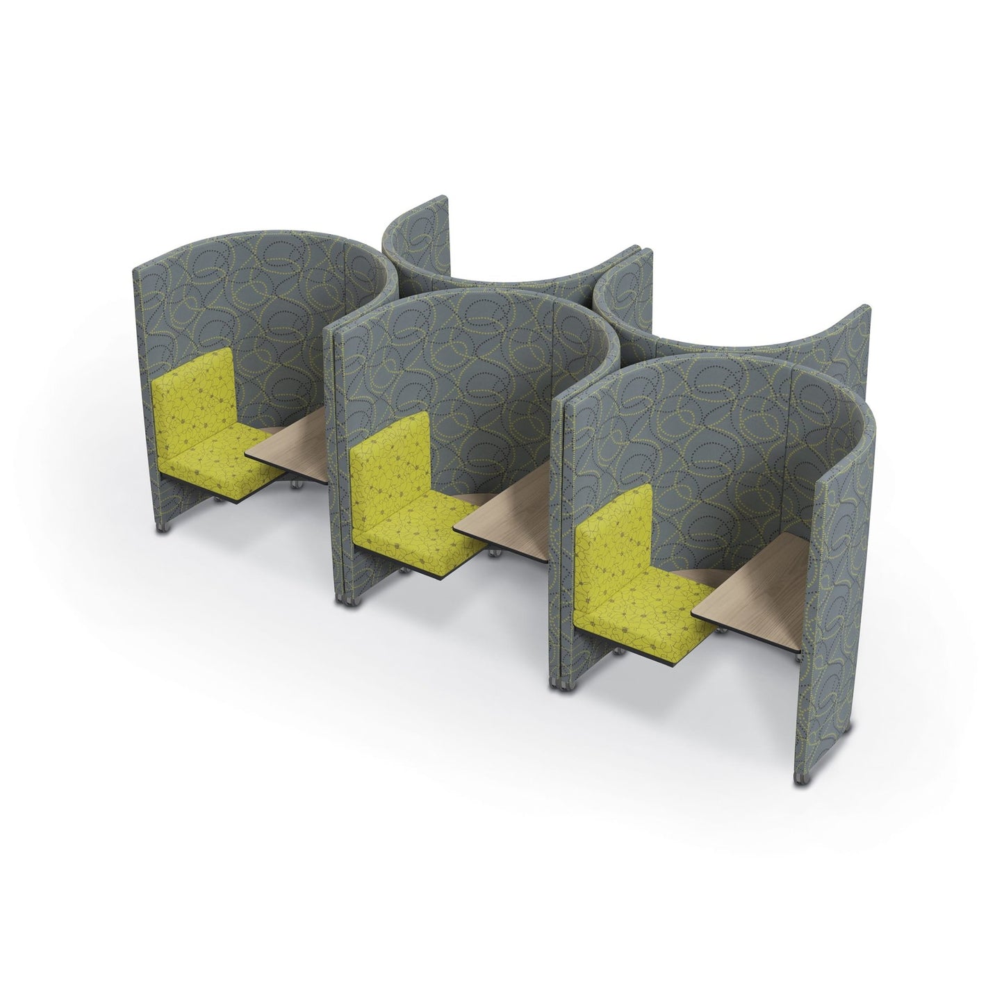 Mooreco Single Seat Privacy Pod - 48" H - Short with Power (MOR - SG.SPP.UPP.533948.P.X.X - XXXX - XXXX - Grade2) - SchoolOutlet