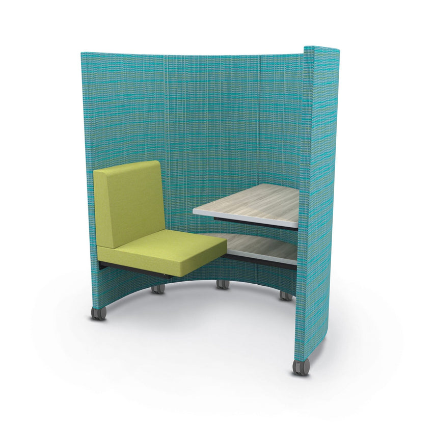 Mooreco Single Seat Privacy Pod - 62" H - Tall with Power (MOR - SG.SPP.UPP.533962.P.X.X - XXXX - XXXX - Grade2) - SchoolOutlet