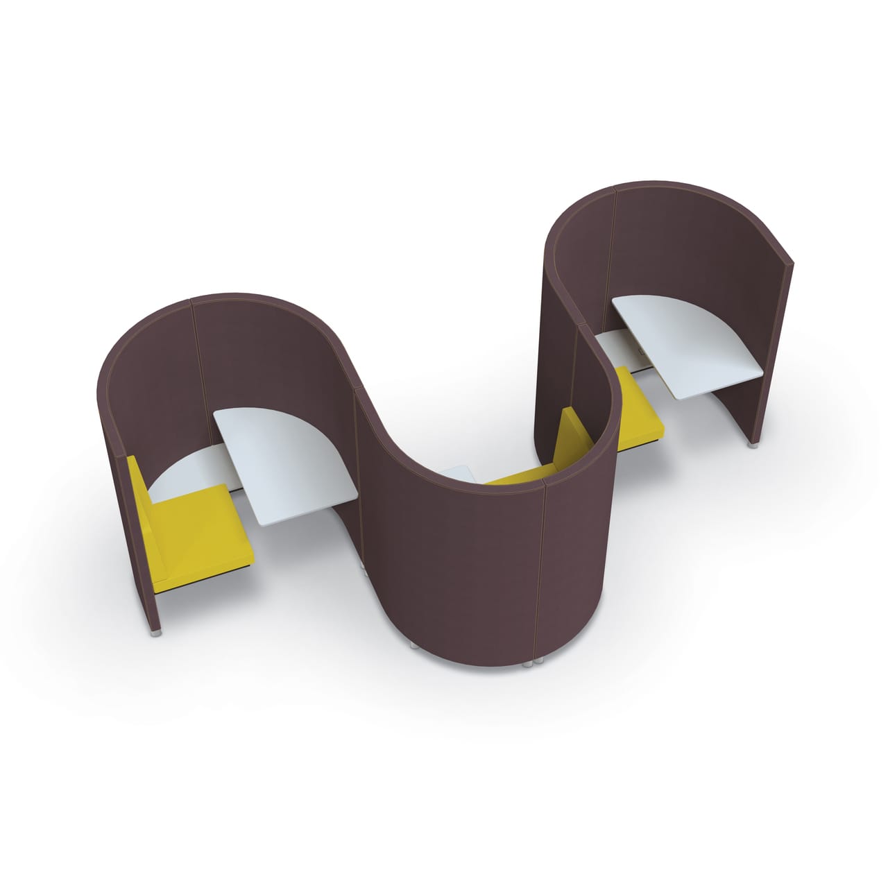 Mooreco Single Seat Privacy Pod - 62" H - Tall with Power (MOR - SG.SPP.UPP.533962.P.X.X - XXXX - XXXX - Grade2) - SchoolOutlet