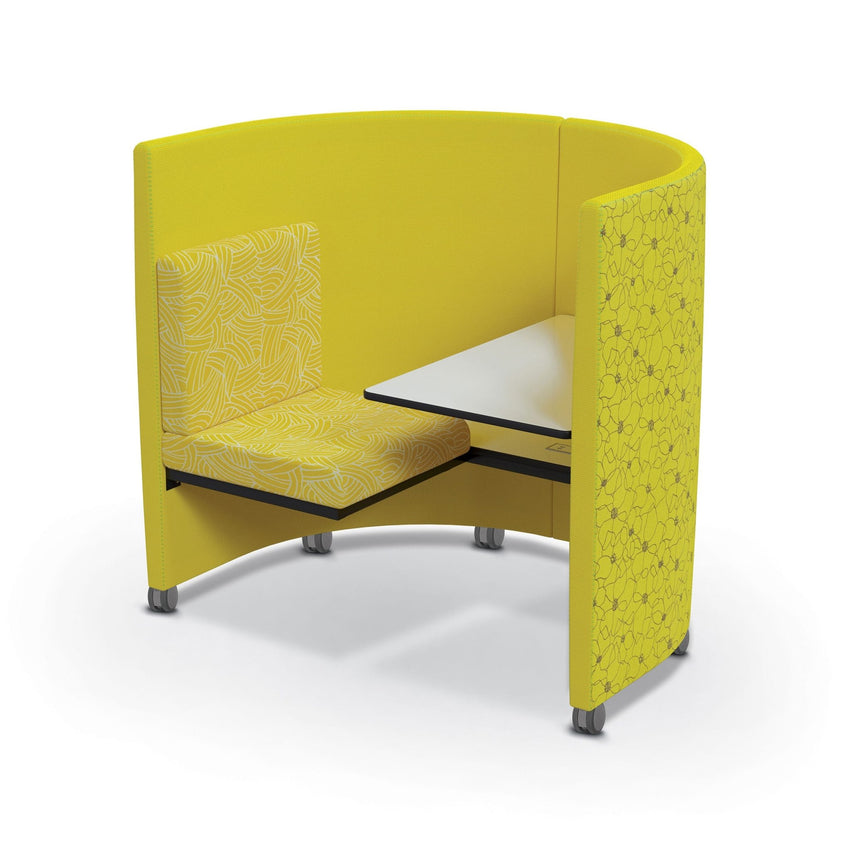 Mooreco Single Seat Privacy Pod - 62" H - Tall with Power (MOR - SG.SPP.UPP.533962.P.X.X - XXXX - XXXX - Grade2) - SchoolOutlet