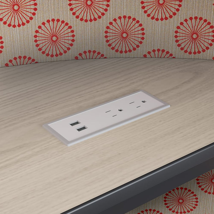 Mooreco Single Seat Privacy Pod - 62" H - Tall with Power (MOR - SG.SPP.UPP.533962.P.X.X - XXXX - XXXX - Grade2) - SchoolOutlet