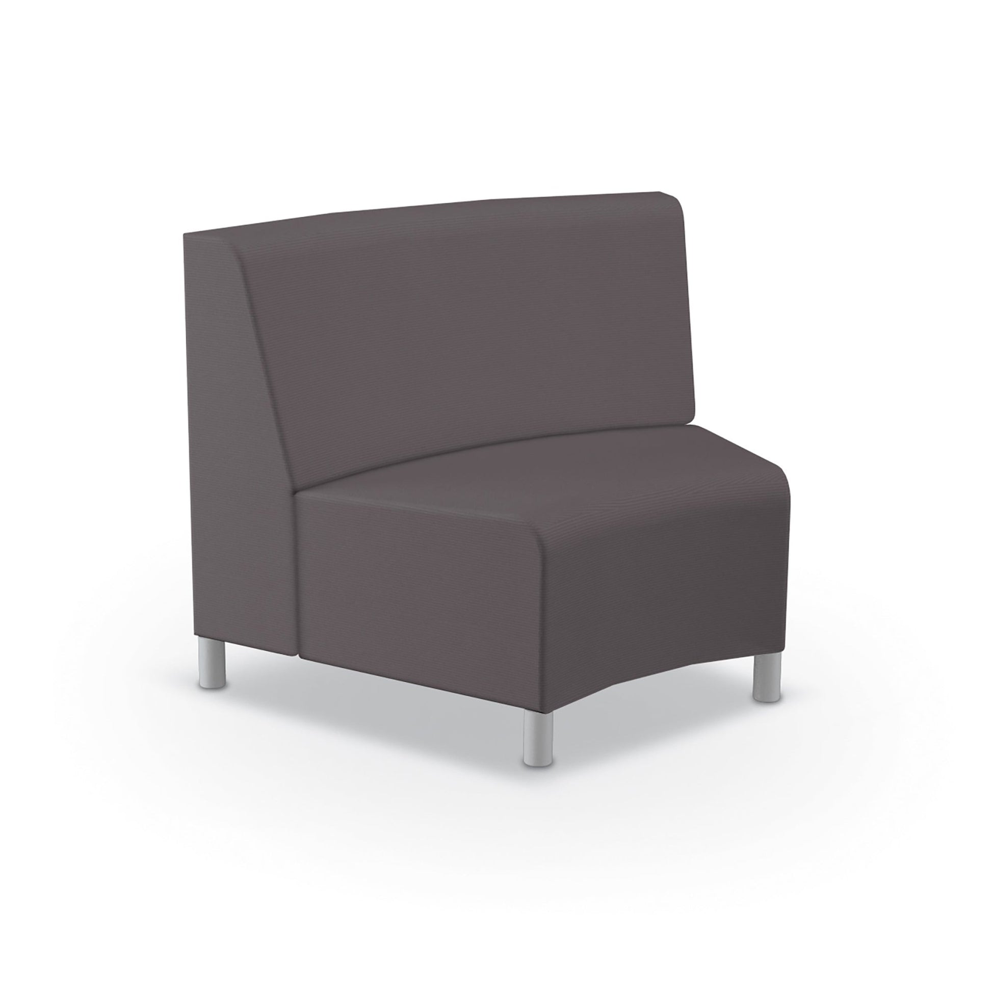 Mooreco Phoeby Outdoor Soft Seating - Inside Curve Loveseat No Arm - 18" Seat Height (PBA6N1L) - SchoolOutlet