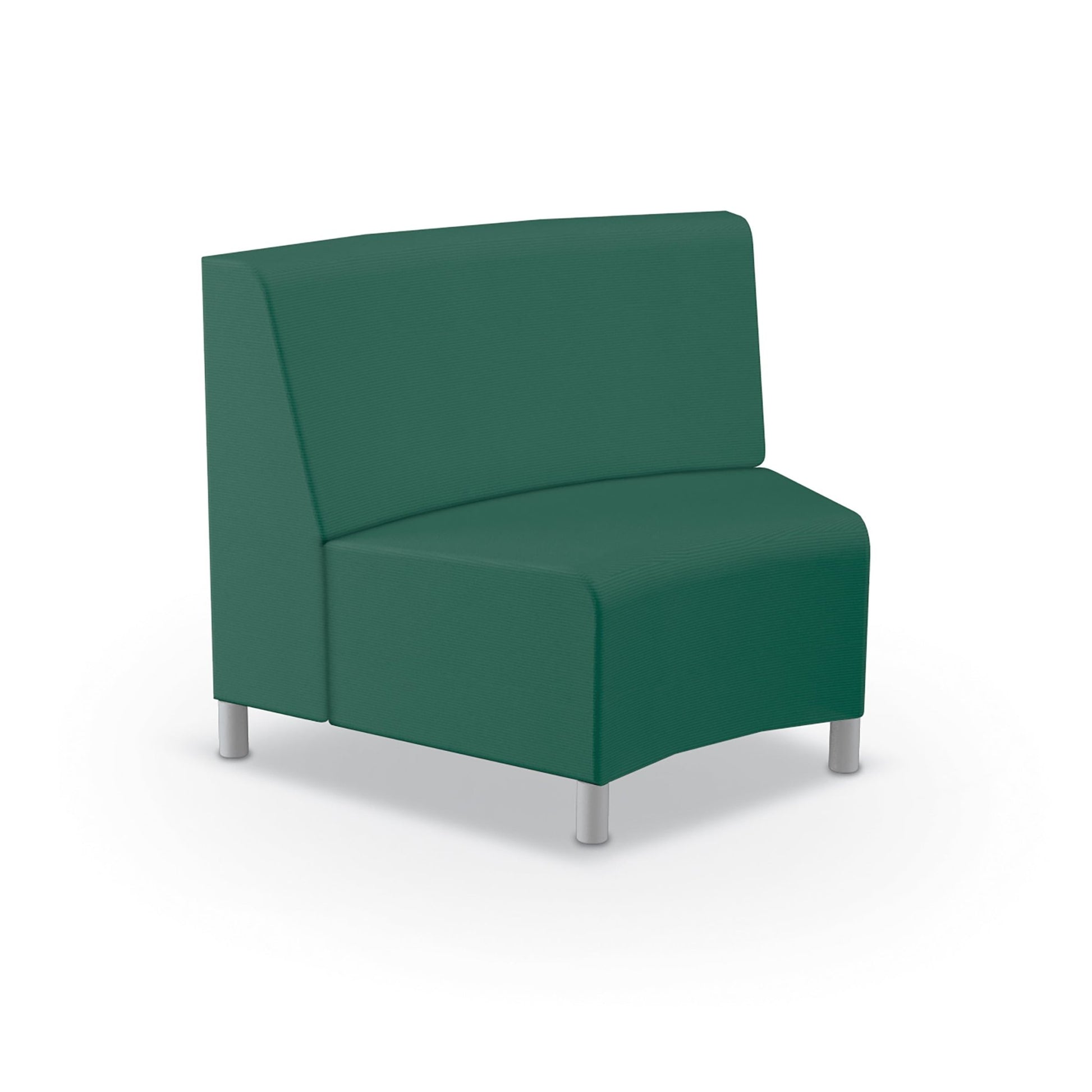 Mooreco Phoeby Outdoor Soft Seating - Inside Curve Loveseat No Arm - 18" Seat Height (PBA6N1L) - SchoolOutlet