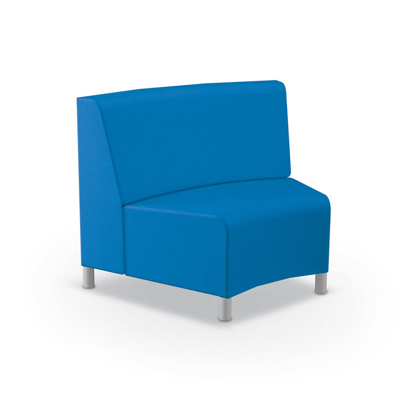 Mooreco Phoeby Outdoor Soft Seating - Inside Curve Loveseat No Arm - 18" Seat Height (PBA6N1L) - SchoolOutlet