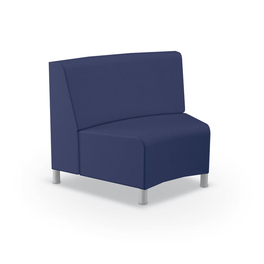 Mooreco Phoeby Outdoor Soft Seating - Inside Curve Loveseat No Arm - 18" Seat Height (PBA6N1L) - SchoolOutlet