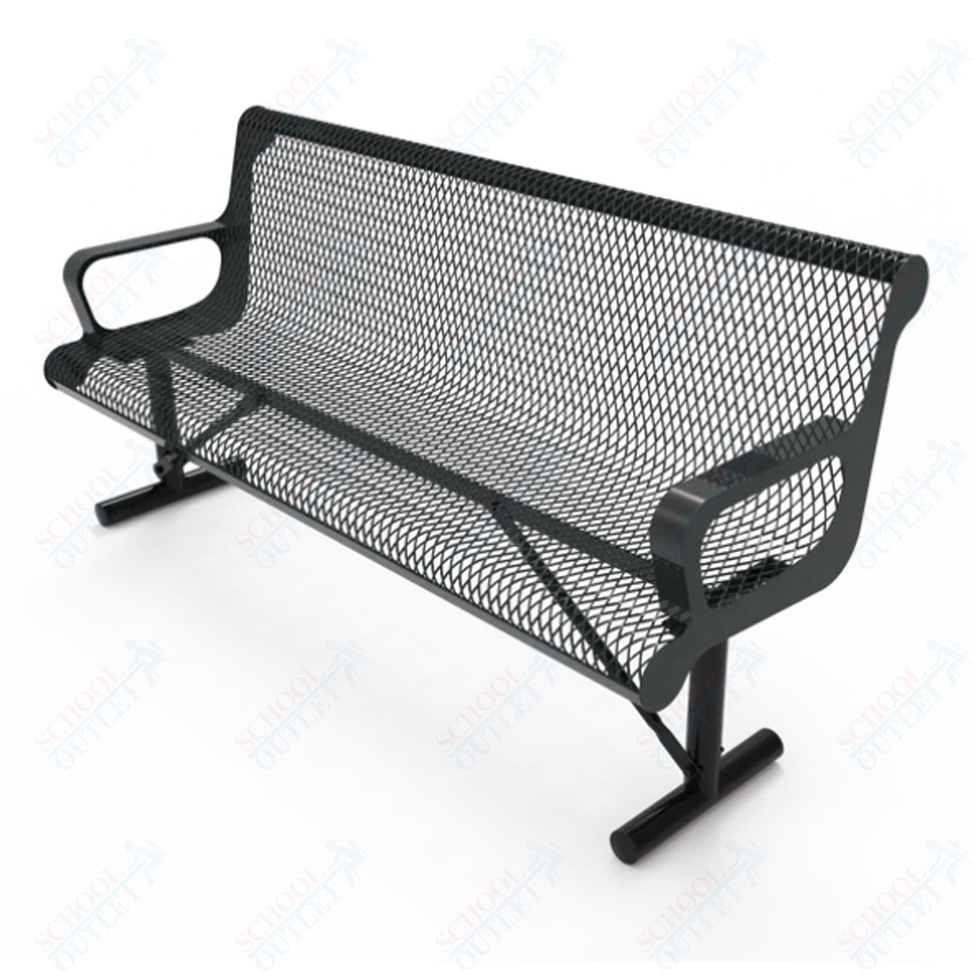 MyTcoat - Contoured Portable Outdoor Bench with Arm 4' L (MYT - BCA04 - 42) - SchoolOutlet