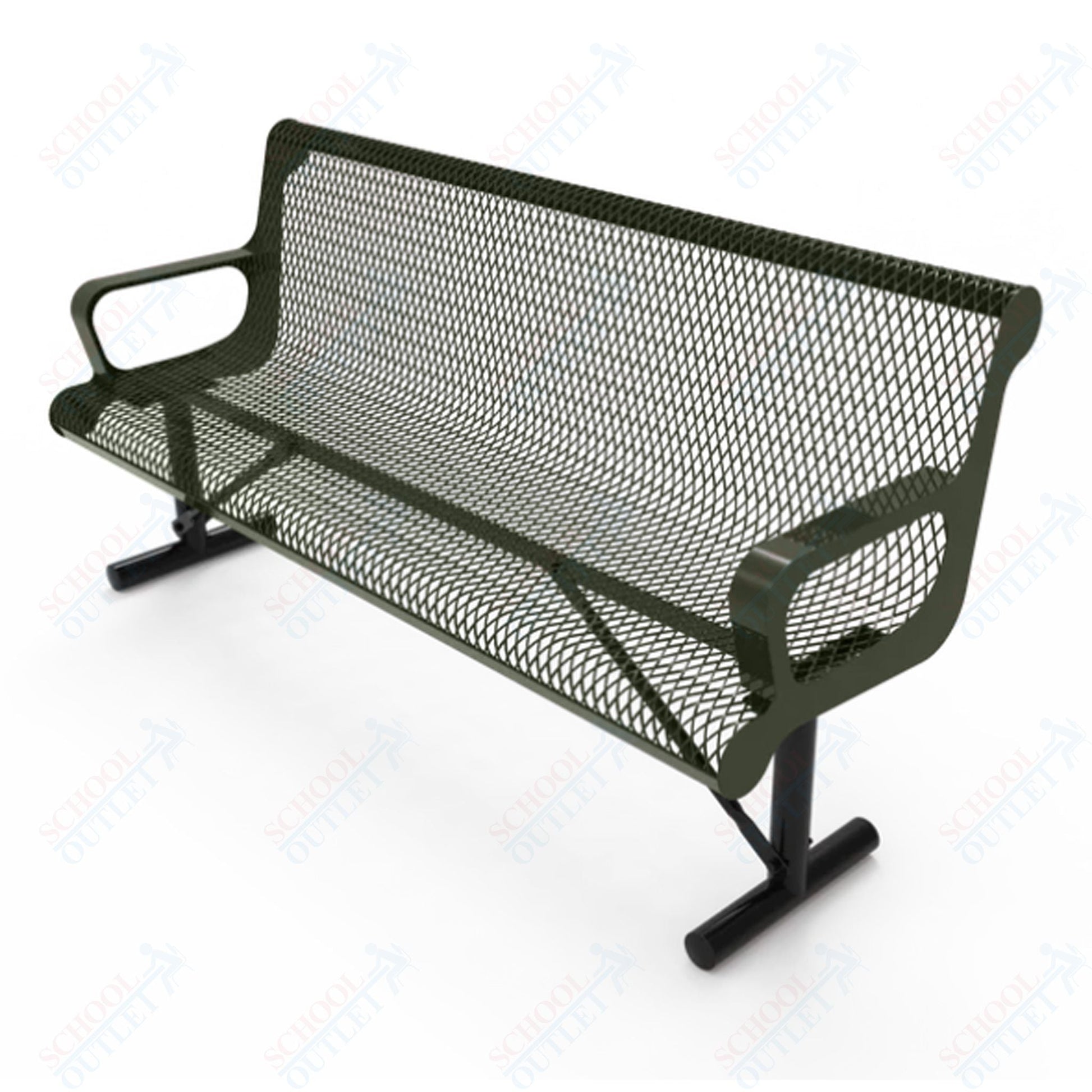 MyTcoat - Contoured Portable Outdoor Bench with Arm 4' L (MYT - BCA04 - 42) - SchoolOutlet