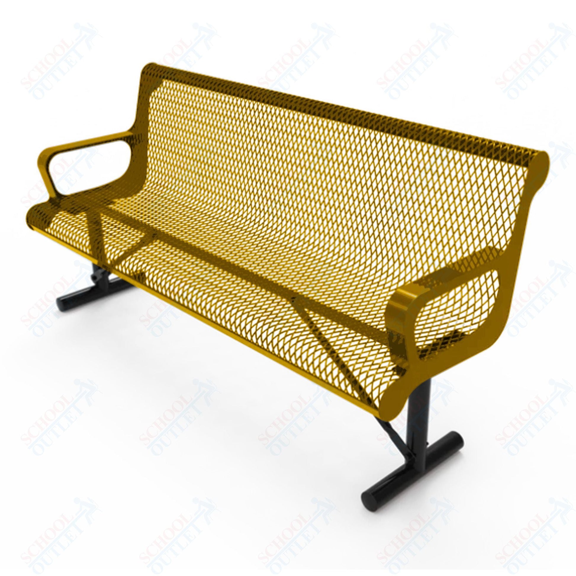 MyTcoat - Contoured Portable Outdoor Bench with Arm 4' L (MYT - BCA04 - 42) - SchoolOutlet