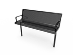 MyTcoat - Contoured Outdoor Bench with Arm - Inground Mount 4' L (MYT-BCA04-43) - SchoolOutlet