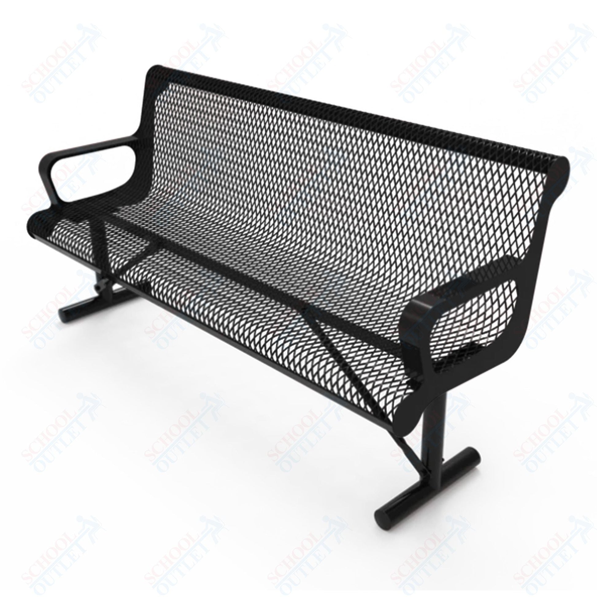 MyTcoat - Contoured Portable Outdoor Bench with Arm 6' L (MYT - BCA06 - 42) - SchoolOutlet