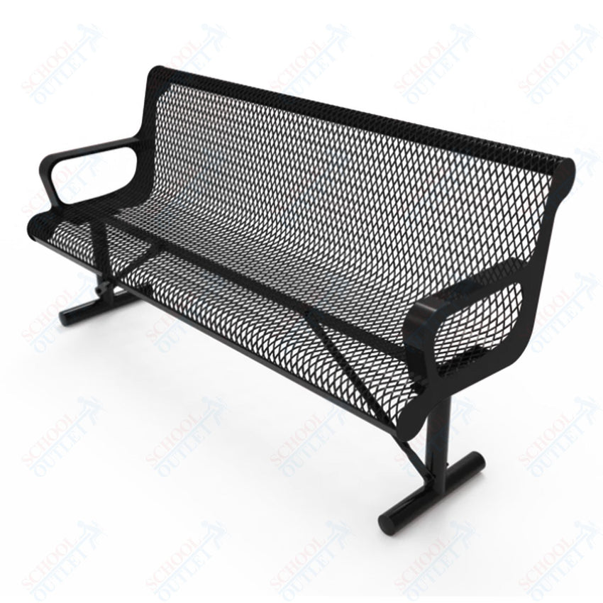MyTcoat - Contoured Portable Outdoor Bench with Arm 6' L (MYT - BCA06 - 42) - SchoolOutlet