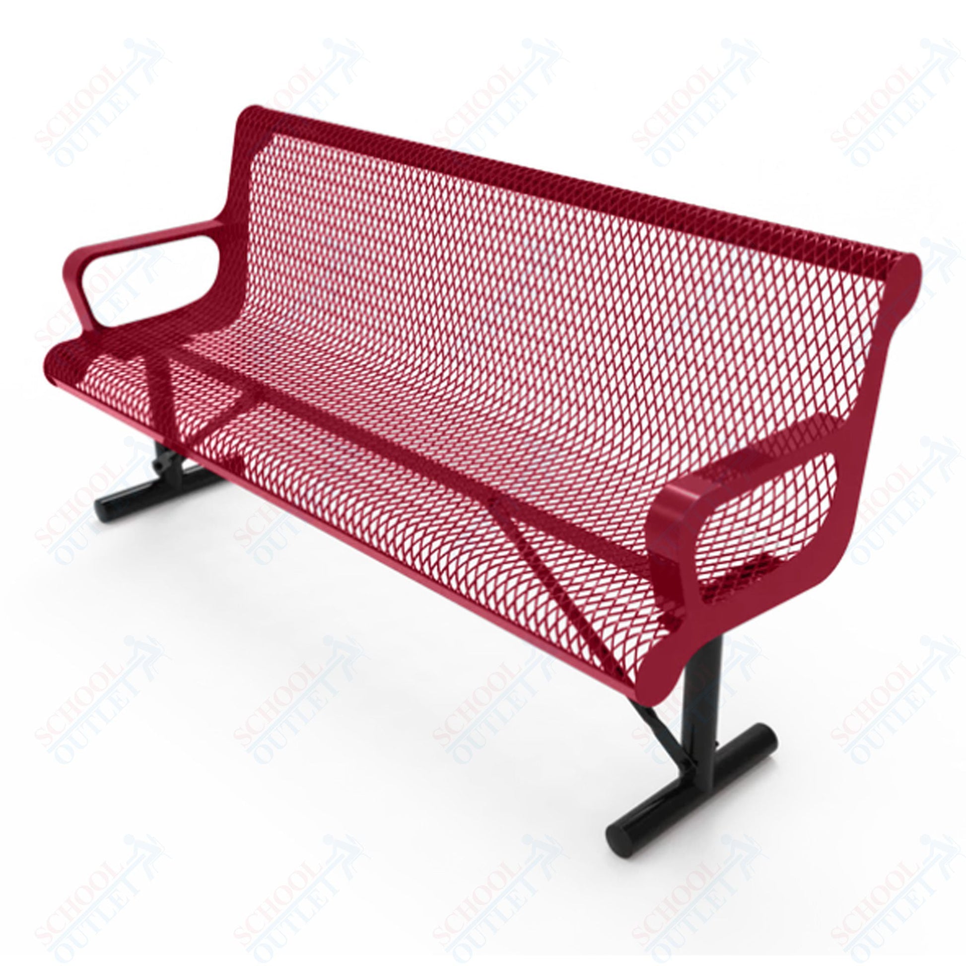 MyTcoat - Contoured Portable Outdoor Bench with Arm 6' L (MYT - BCA06 - 42) - SchoolOutlet