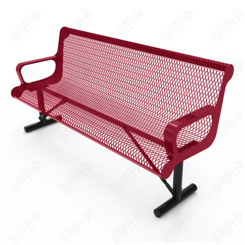 MyTcoat - Contoured Portable Outdoor Bench with Arm 6' L (MYT - BCA06 - 42) - SchoolOutlet