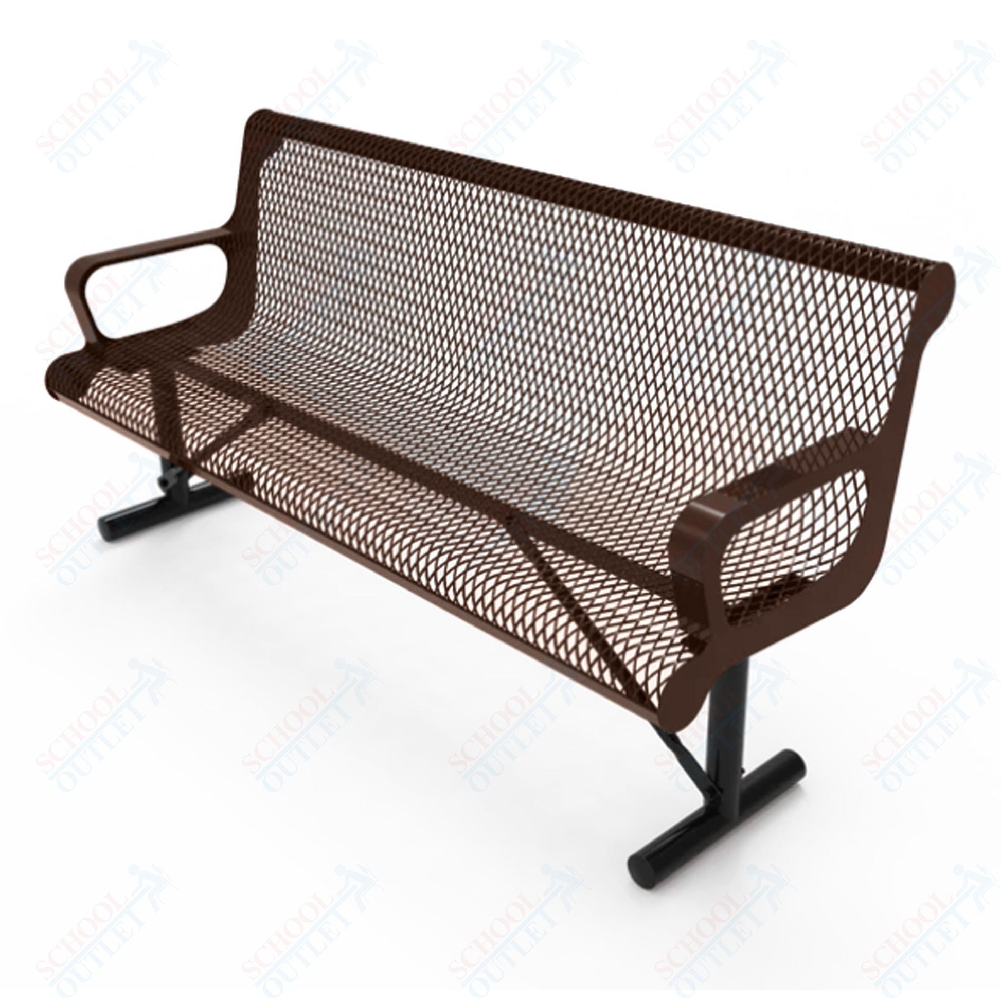 MyTcoat - Contoured Portable Outdoor Bench with Arm 6' L (MYT - BCA06 - 42) - SchoolOutlet