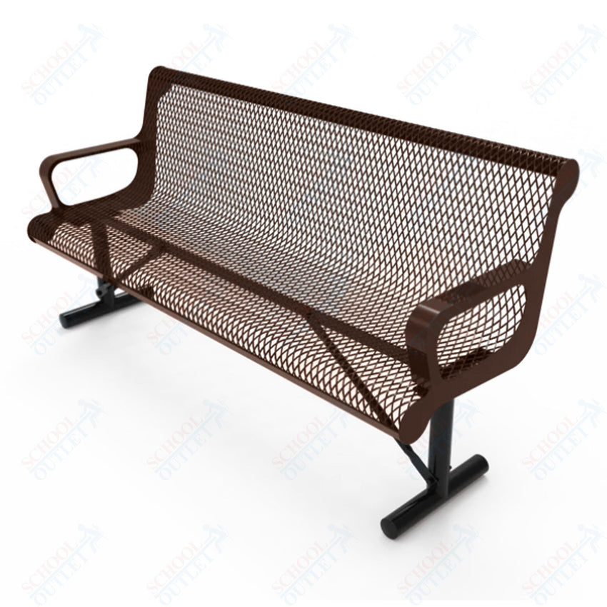 MyTcoat - Contoured Portable Outdoor Bench with Arm 6' L (MYT - BCA06 - 42) - SchoolOutlet
