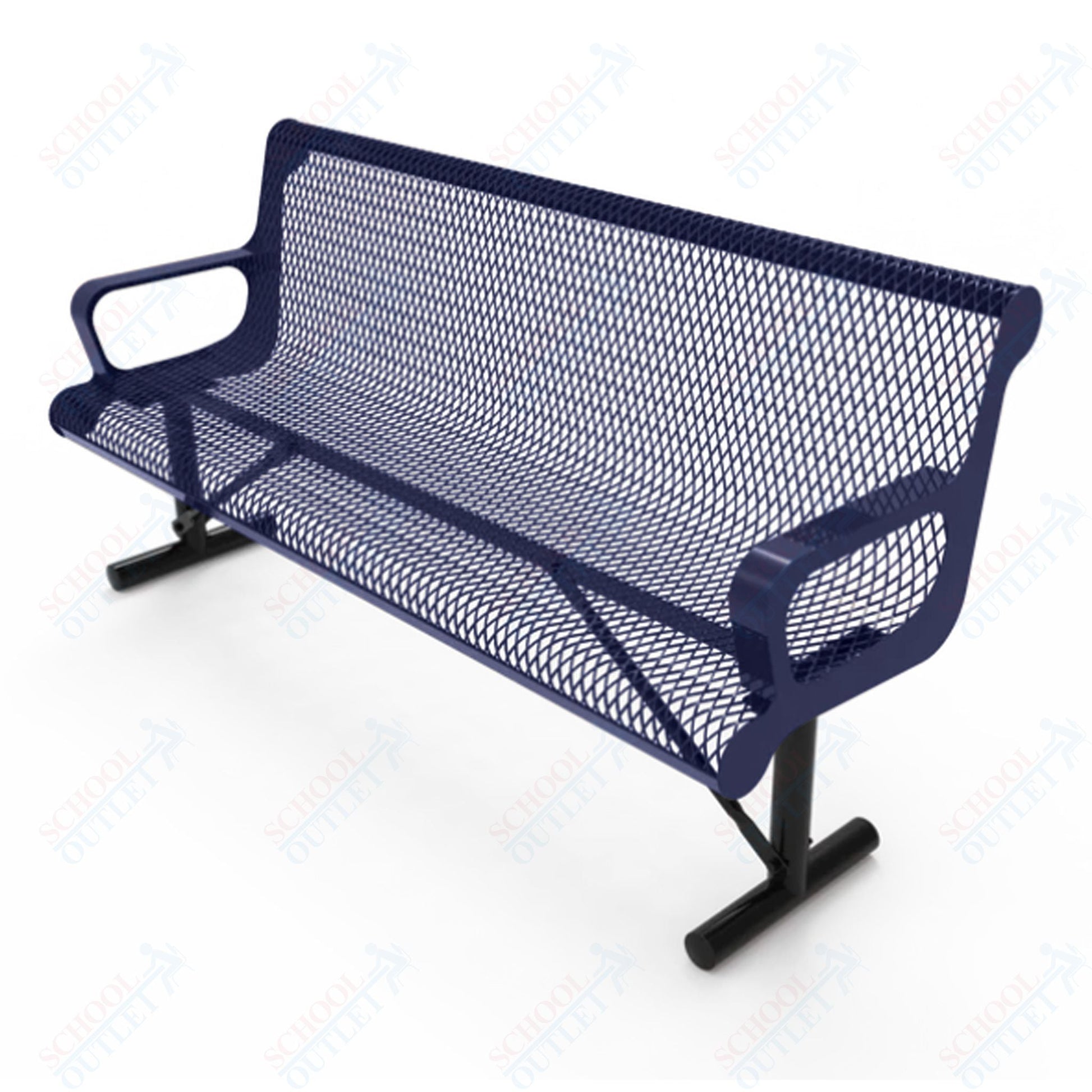 MyTcoat - Contoured Portable Outdoor Bench with Arm 6' L (MYT - BCA06 - 42) - SchoolOutlet