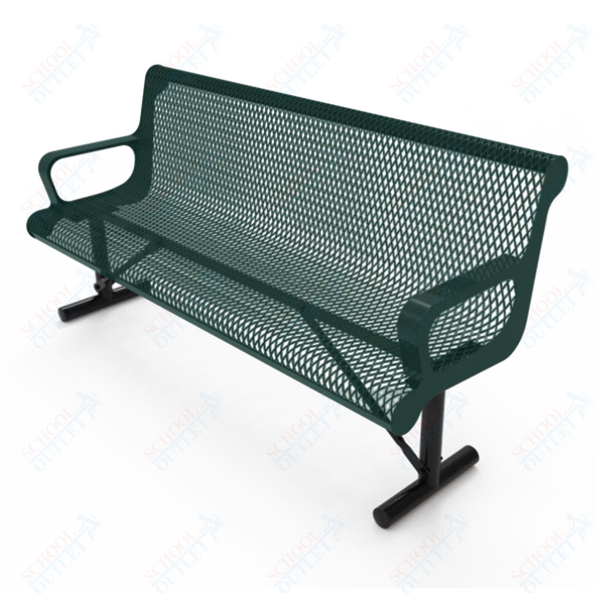 MyTcoat - Contoured Portable Outdoor Bench with Arm 6' L (MYT - BCA06 - 42) - SchoolOutlet