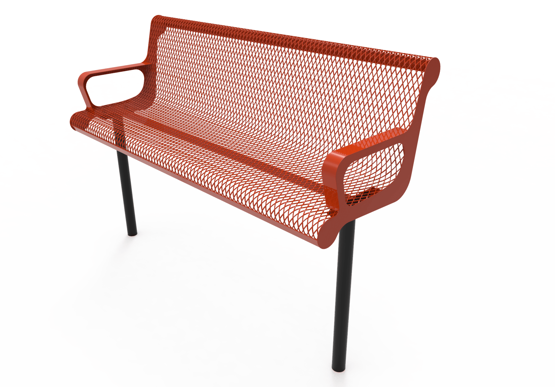 MyTcoat - Contoured Outdoor Bench with Arm - Inground Mount 6' L (MYT-BCA06-43) - SchoolOutlet