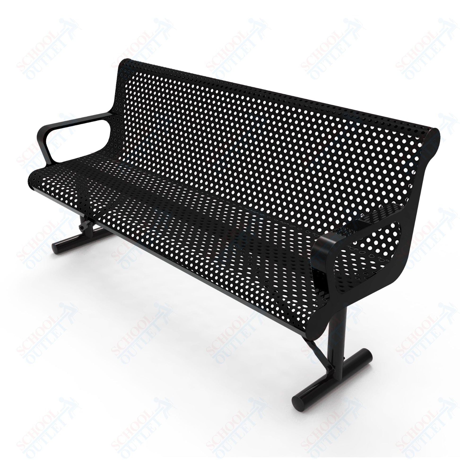 MyTcoat - Contoured Portable Outdoor Bench with Arm 6' L (MYT - BCA06 - 42) - SchoolOutlet