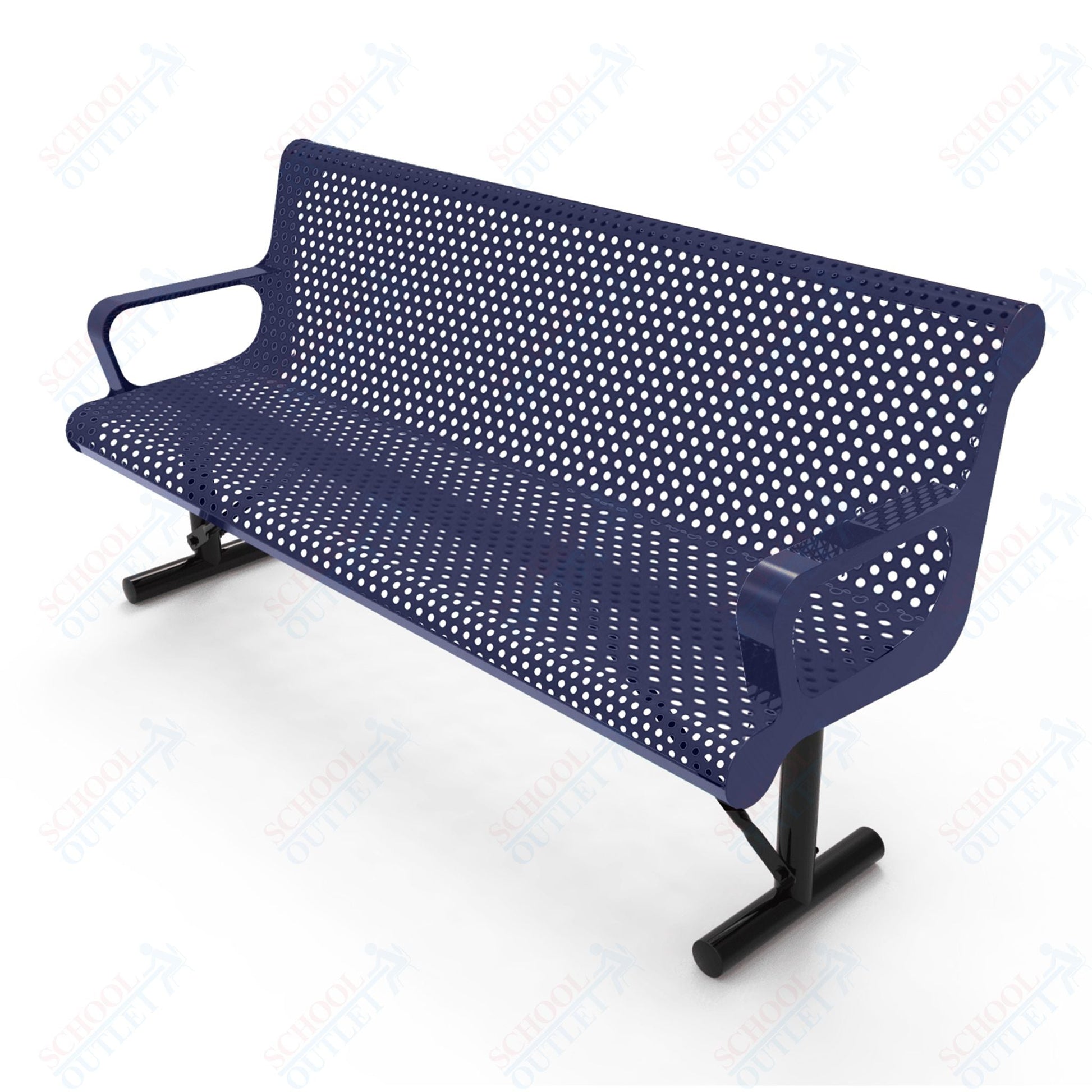 MyTcoat - Contoured Portable Outdoor Bench with Arm 6' L (MYT - BCA06 - 42) - SchoolOutlet