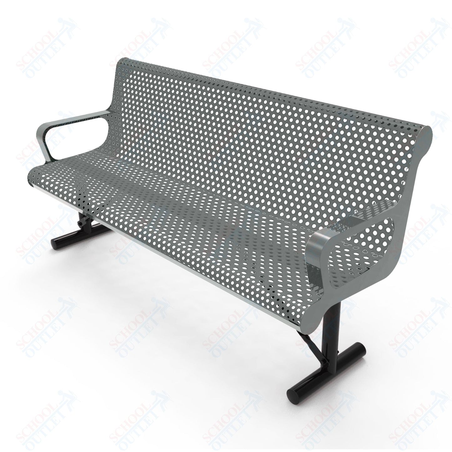 MyTcoat - Contoured Portable Outdoor Bench with Arm 6' L (MYT - BCA06 - 42) - SchoolOutlet