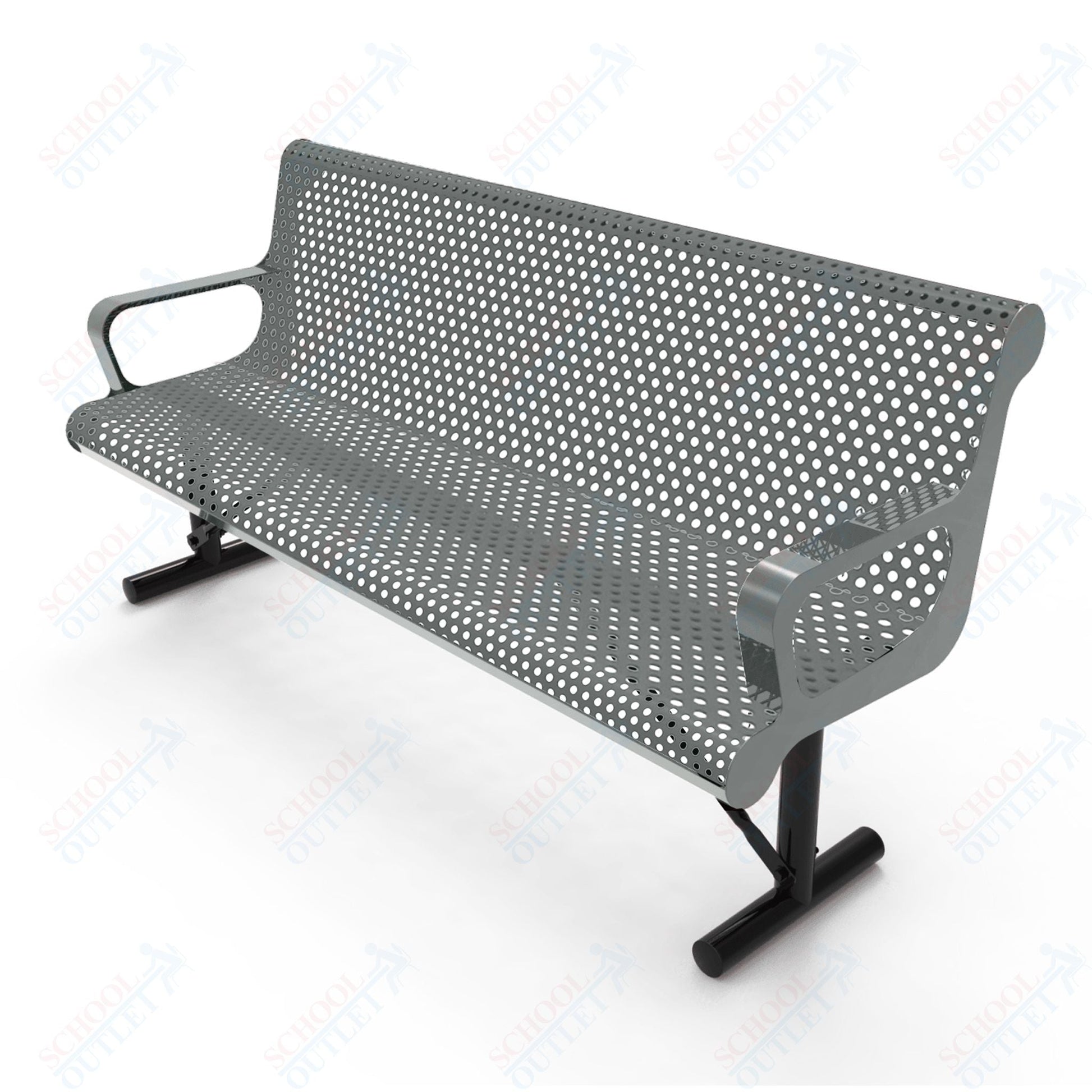 MyTcoat - Contoured Portable Outdoor Bench with Arm 6' L (MYT - BCA06 - 42) - SchoolOutlet