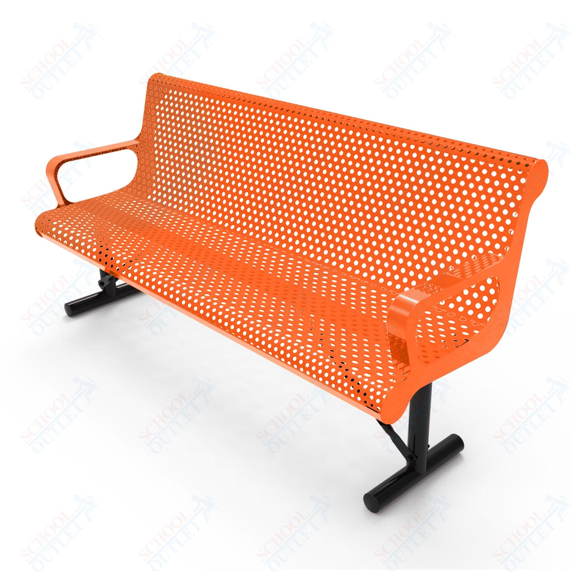 MyTcoat - Contoured Portable Outdoor Bench with Arm 6' L (MYT - BCA06 - 42) - SchoolOutlet