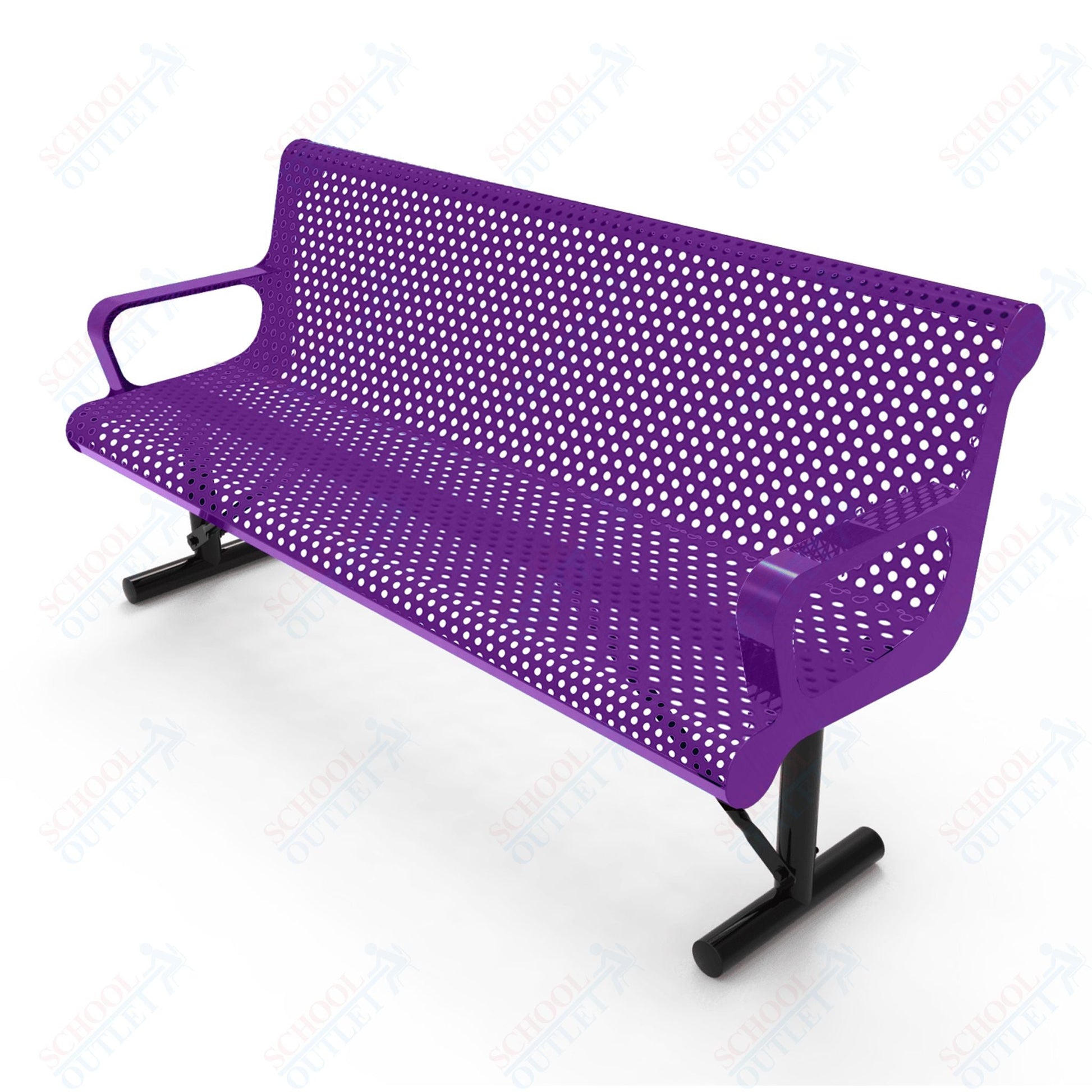 MyTcoat - Contoured Portable Outdoor Bench with Arm 6' L (MYT - BCA06 - 42) - SchoolOutlet