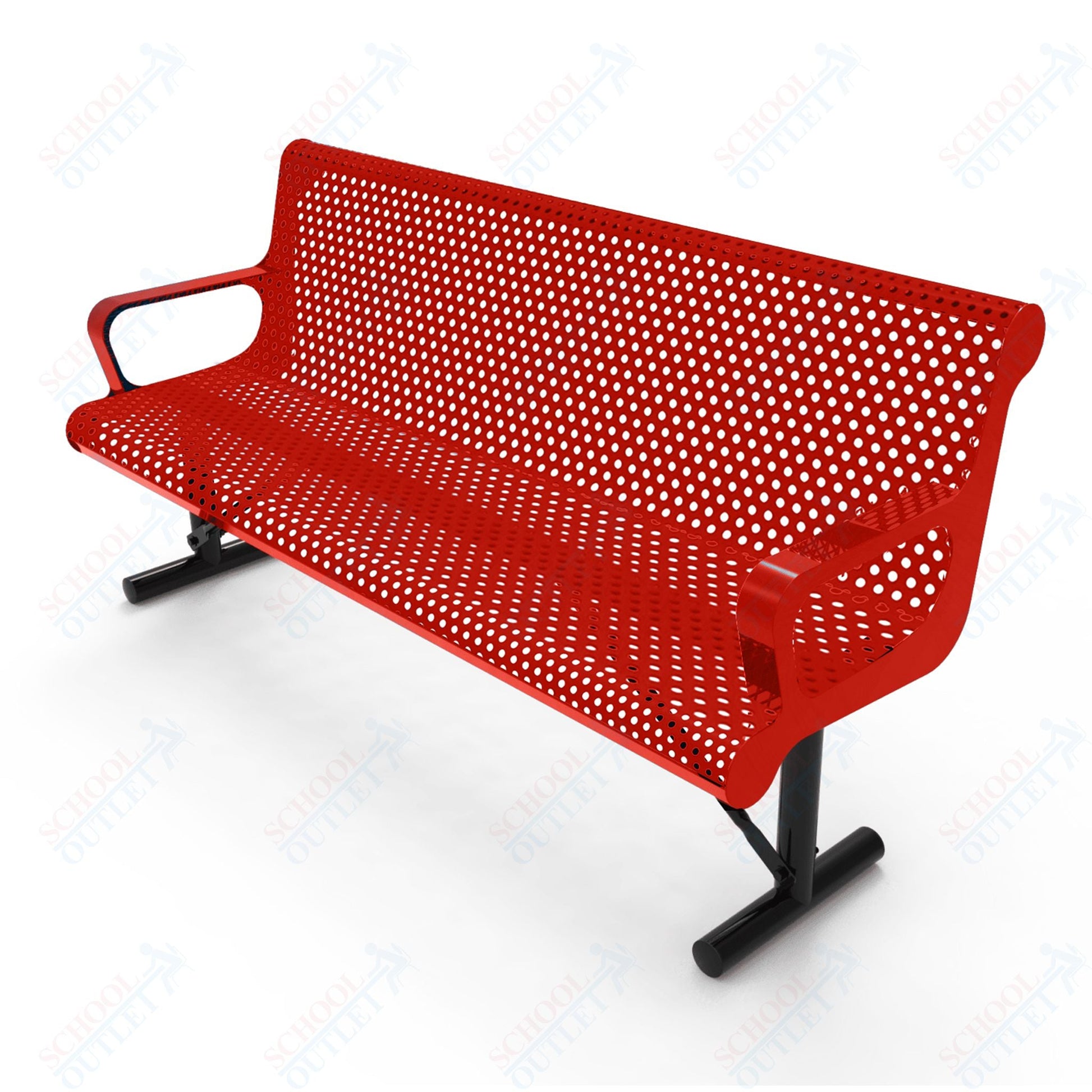 MyTcoat - Contoured Portable Outdoor Bench with Arm 6' L (MYT - BCA06 - 42) - SchoolOutlet