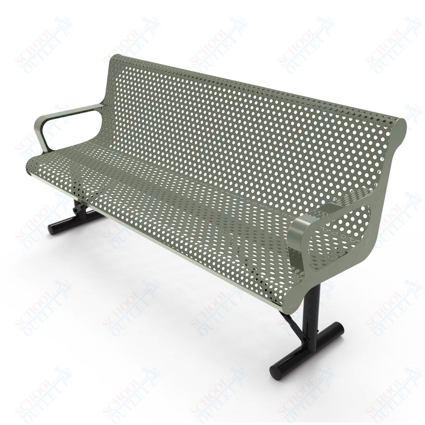 MyTcoat - Contoured Portable Outdoor Bench with Arm 6' L (MYT - BCA06 - 42) - SchoolOutlet