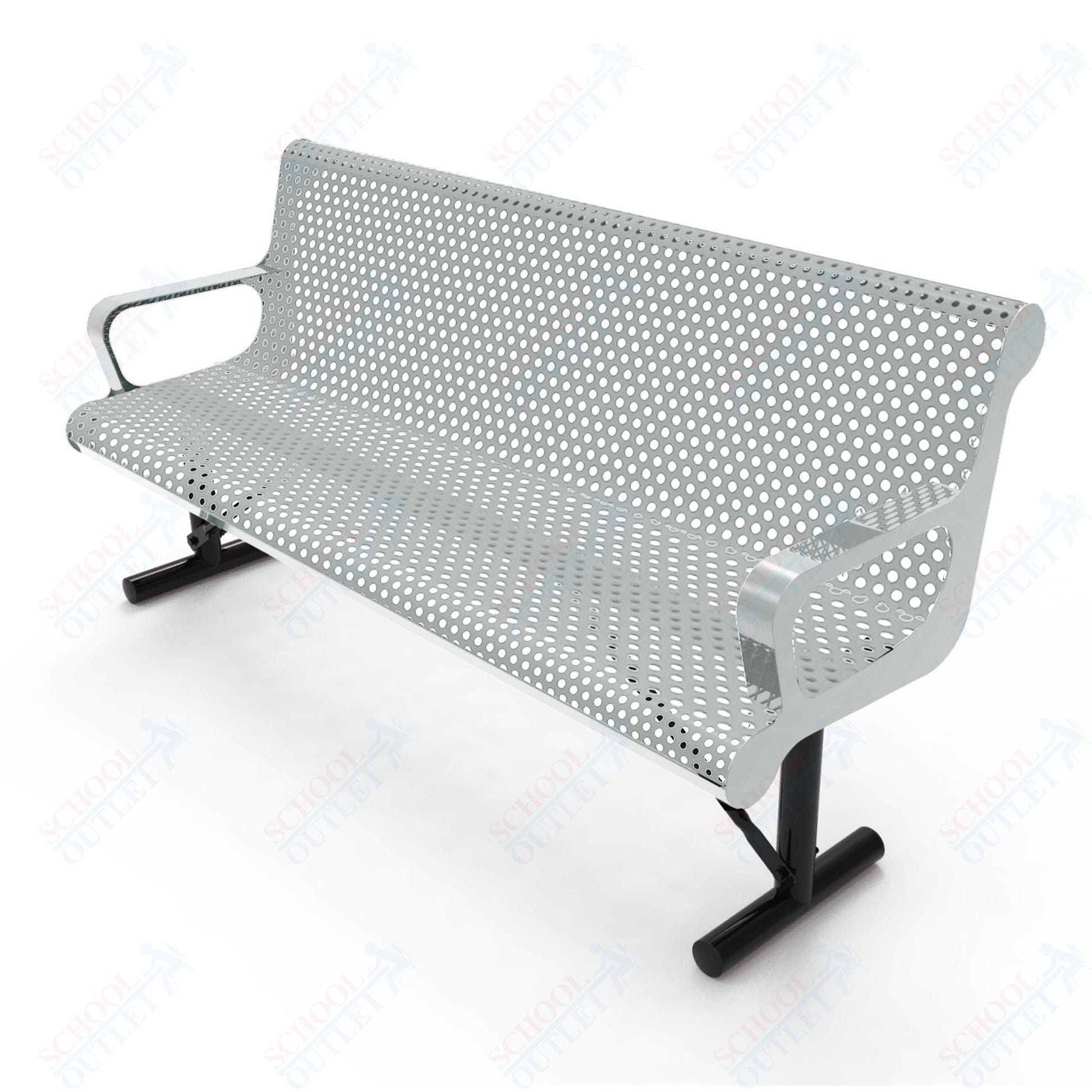 MyTcoat - Contoured Portable Outdoor Bench with Arm 6' L (MYT - BCA06 - 42) - SchoolOutlet