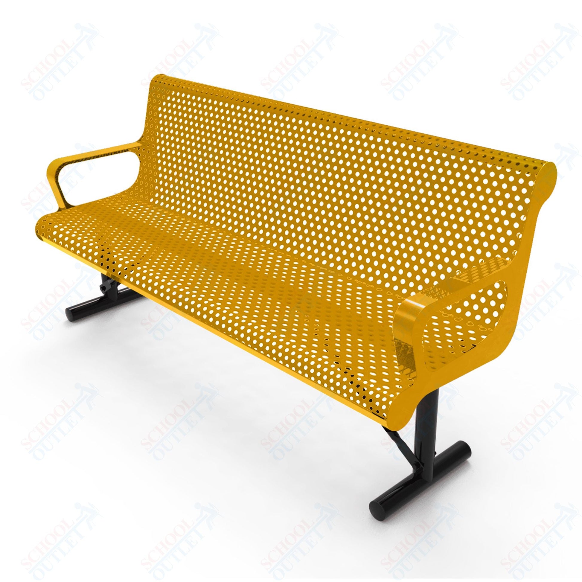 MyTcoat - Contoured Portable Outdoor Bench with Arm 6' L (MYT - BCA06 - 42) - SchoolOutlet