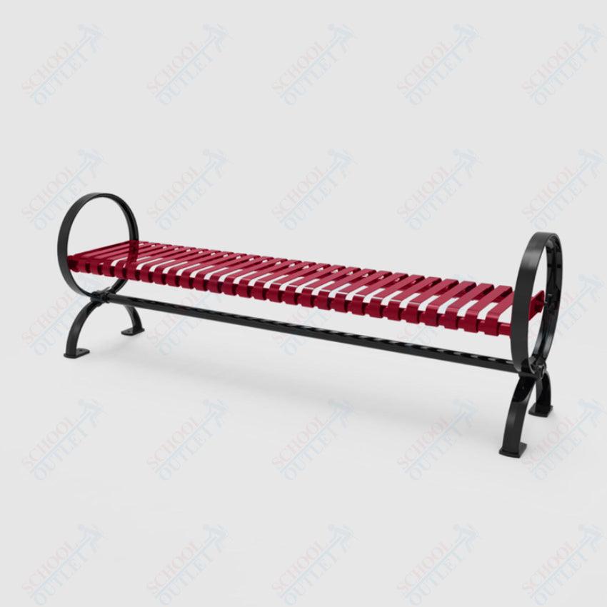 MyTcoat - Skyline Outdoor Bench with Arched Back - Portable or Surface Mount 4' L (MYT - BSL04 - O - 57) - SchoolOutlet