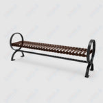 MyTcoat - Skyline Outdoor Bench with Arched Back - Portable or Surface Mount 4' L (MYT - BSL04 - O - 57) - SchoolOutlet