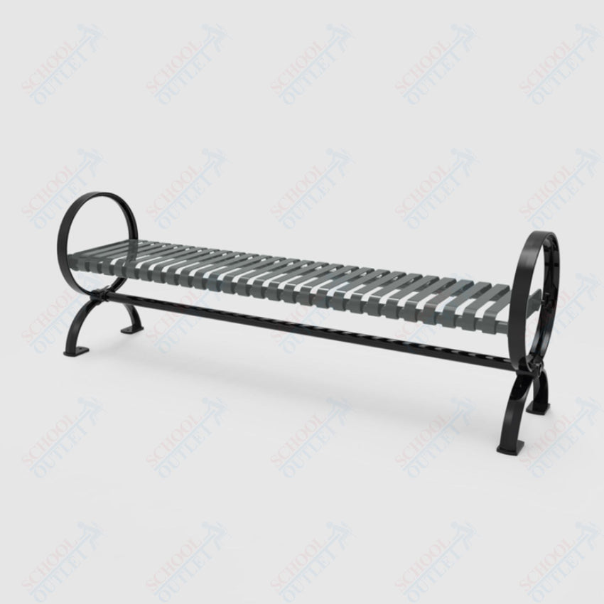 MyTcoat - Skyline Outdoor Bench with Arched Back - Portable or Surface Mount 4' L (MYT - BSL04 - O - 57) - SchoolOutlet