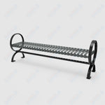 MyTcoat - Skyline Outdoor Bench with Arched Back - Portable or Surface Mount 4' L (MYT - BSL04 - O - 57) - SchoolOutlet