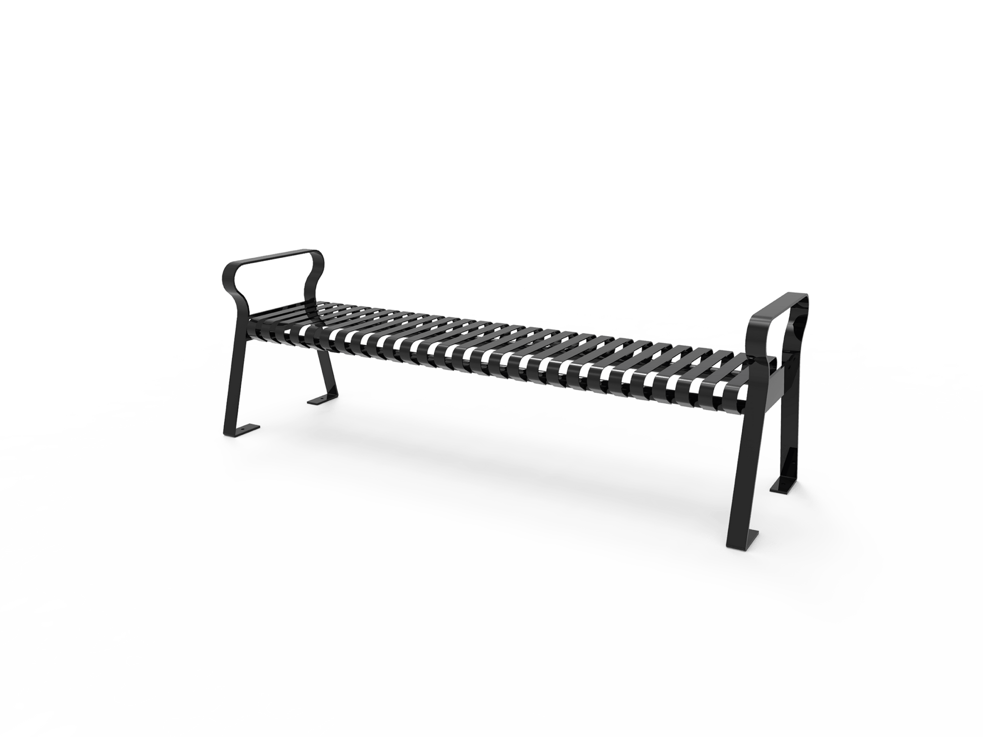 MyTcoat - Downtown Outdoor Bench Without back- Portable or Surface Mount 6' L (MYT-BDT06-K-56) - SchoolOutlet