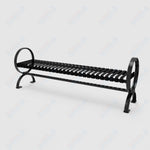 MyTcoat - Skyline Outdoor Bench with Arched Back - Portable or Surface Mount 6' L (MYT - BSL06 - O - 57) - SchoolOutlet
