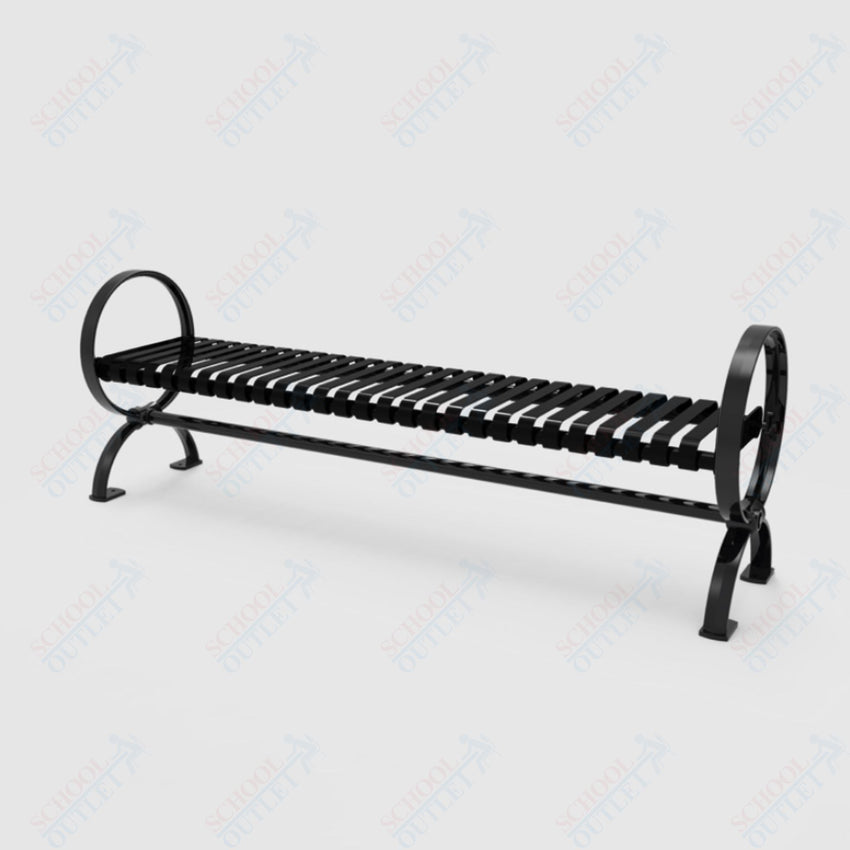 MyTcoat - Skyline Outdoor Bench with Arched Back - Portable or Surface Mount 6' L (MYT - BSL06 - O - 57) - SchoolOutlet