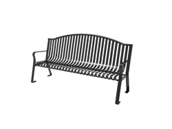 MyTcoat - Skyline Outdoor Bench with Arched Back - Portable or Surface Mount 6' L (MYT-BSL06-O-57)