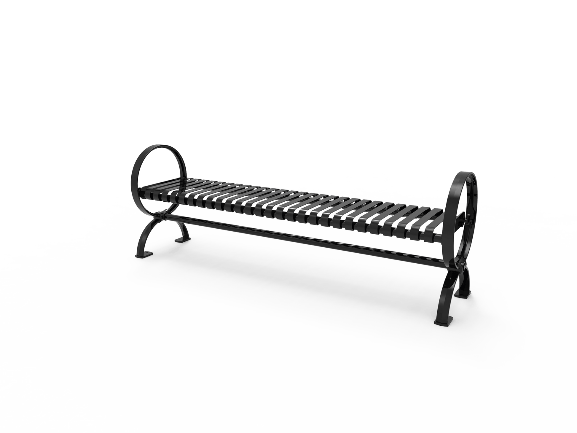 MyTcoat - Skyline Outdoor Bench with Arched Back - Portable or Surface Mount 6' L (MYT-BSL06-O-57) - SchoolOutlet