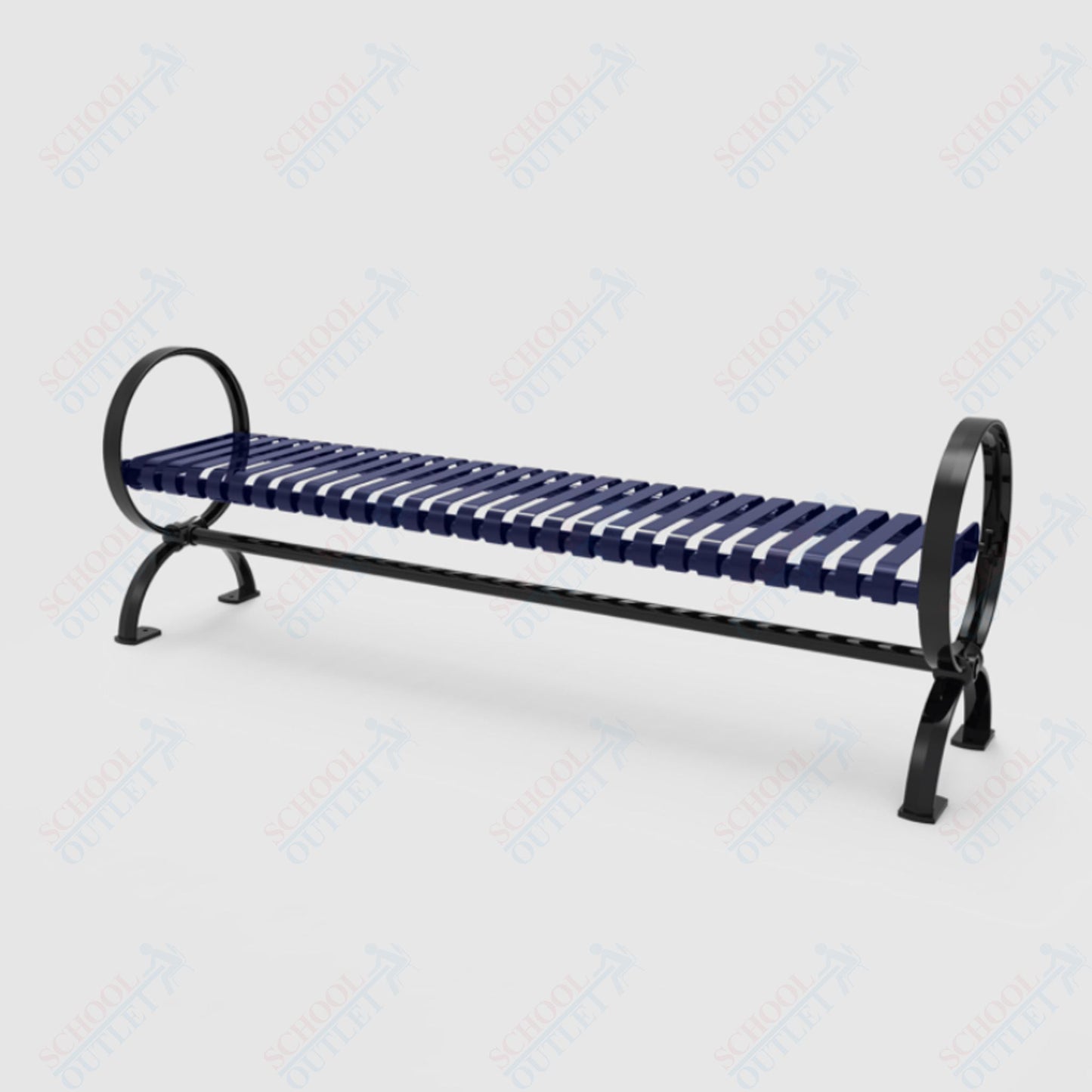 MyTcoat - Skyline Outdoor Bench with Arched Back - Portable or Surface Mount 6' L (MYT - BSL06 - O - 57) - SchoolOutlet