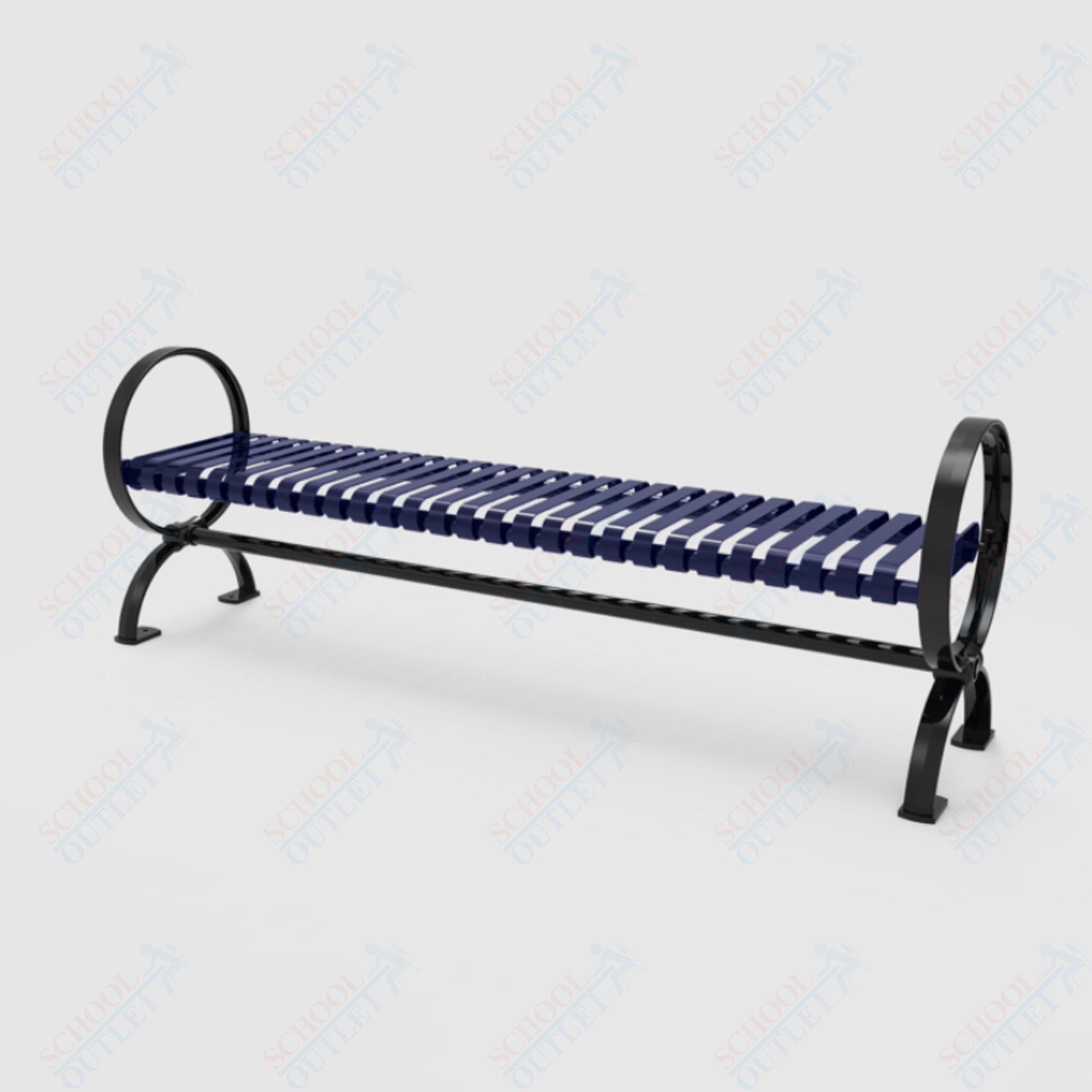 MyTcoat - Skyline Outdoor Bench with Arched Back - Portable or Surface Mount 6' L (MYT - BSL06 - O - 57) - SchoolOutlet