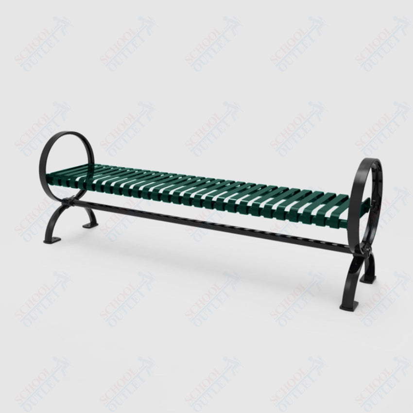 MyTcoat - Skyline Outdoor Bench with Arched Back - Portable or Surface Mount 6' L (MYT - BSL06 - O - 57) - SchoolOutlet