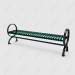 MyTcoat - Skyline Outdoor Bench with Arched Back - Portable or Surface Mount 6' L (MYT - BSL06 - O - 57) - SchoolOutlet